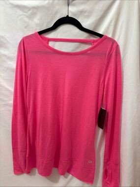 GAP Fit Bright Pink Activewear Top with Back Cutout